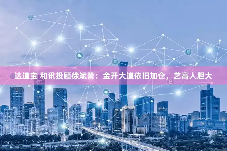 达道宝 和讯投顾徐斌箐：金开大道依旧加仓，艺高人胆大
